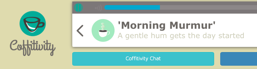 An app for The Caffeinated Creative: Coffitivity