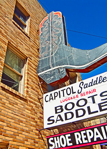 Capitol Saddlery Booted Out by Jann Alexander © 2013