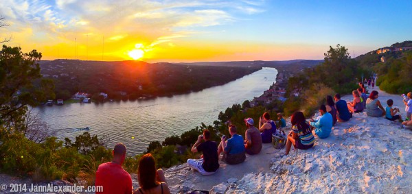 Sunset Party on Mt Bonnell by Jann Alexander © 2014