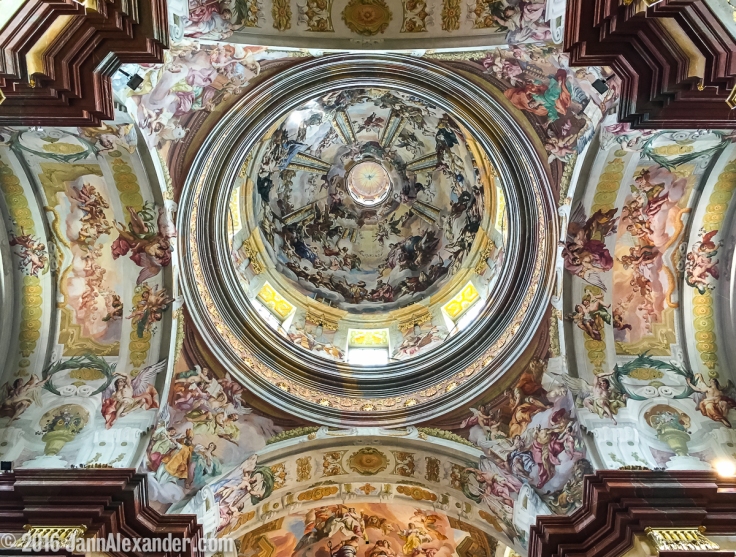 Melk Abbey Ceiling Symmetry iPhoneography by Jann Alexander © 2016